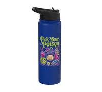 Halloween Pick Your Poison Funny Wizard Vintage Halloween Stainless Steel Insulated Water Bottle