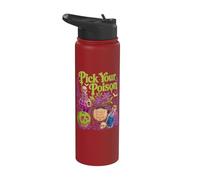 Halloween Pick Your Poison Funny Wizard Vintage Halloween Stainless Steel Insulated Water Bottle