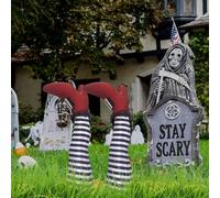 Halloween Piernas De Bruja Estacas De Jardín | 2 Unidades Estaca Decorativa De Jardín | Accesorios De Patio De Halloween Decoraciones De Terror para Porche Techo Patio Césped Prado Sendero