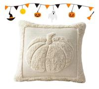 Halloween Pillow Covers - 18x18 Soft Embroidered Pumpkin Accent Covers