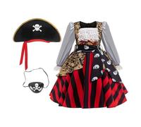 Halloween Pirate Costume Girl Cosplay Soft Props With Hat And Eye Patch, Co | Pirate Costume Girl Halloween Cosplay Soft Props With Hat And Eye Patch, Pirate Costumes For Stage Performance Holiday