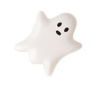 Halloween Plates, Ceramic Ghost Jewelry Dish Tray, Seasonal Table Decor for Dining Room Bedroom Living Space Acción de Gracias Dinner Party Serving Display Shelf Dresser Top Storage, 4,45 x 0,67