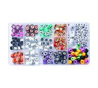 Halloween Pony Beads - Resin & PP | DIY Necklace Crafting Kit | 18.5cm Storage Box Included, Multifunctional Party Favors, for Jewelry Making, Holiday Celebration