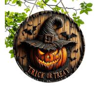 Halloween Porch Hanger - Wooden Witch for Festive Indoor Outdoor Use | 20x20cm Lightweight Board, Rustic Holiday Charm, Apartment Workplace Ready, Entryway Living Room Fit, Yard Porch