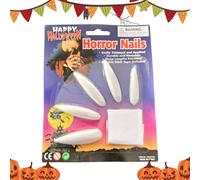 Halloween Press on Nails, Spooky Gothic Long Fake Nails Set, Fingernail Decorations, Perfect for Masquerade, Stage Performance, Dress-Up, Holiday, Vampire Role Play Party, 10 Pieces Multicolor