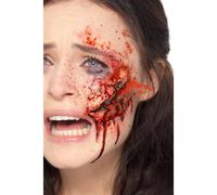 Halloween Prótesis Látex Herida Kit Sangre Maquillaje Zombi Accesorio de Disfraz