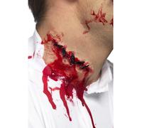 Halloween Prótesis Látex Herida Kit Sangre Maquillaje Zombi Accesorio de Disfraz