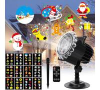 Proyector de Navidad, luz de proyector de decoración de ambiente festivo interior al aire libre, luz LED impermeable, luz de proyector de copo de nieve, adecuada para de paisajes de jardín de fiesta