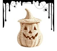 Halloween Pumpkin Baskets,Trick Or Treat Bags Woven Pumpkin Candy Storage