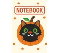 Halloween Pumpkin Black Cat Blank Notebook 100 Pages 6x9" : Halloween gift, notes/journal, drawing, school, student or office