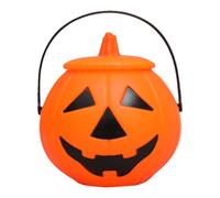 Halloween Pumpkin Bucket - Pumpkin Tricking Candy, Portable Pumpkins Bucket, Halloween Goodies Buckets with Handle and Lid | Horror Festival Buckets For Trick Or Treating with Handle