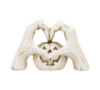 Halloween Pumpkin Decor Resin Spooky Table Ornament Home Party Display
