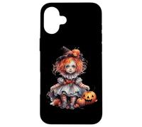 Halloween Pumpkin Doll Cute Spooky Witch Carcasa para iPhone 16 Plus