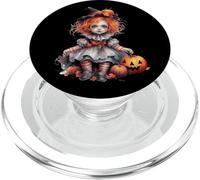Halloween Pumpkin Doll Cute Spooky Witch PopSockets PopGrip para MagSafe