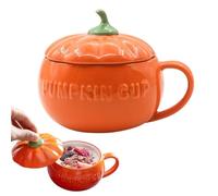 Halloween Pumpkin Face Cups | Taza de café en cerámica | Copa de café de Halloween para decoraciones de otoño, capuchino, leche, cereales, yogurt