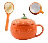 Halloween Pumpkin Face Cups | Taza de café en cerámica | Copa de café de Halloween para decoraciones de otoño, capuchino, leche, cereales, yogurt