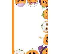 Halloween Pumpkin Faces Notebook - Spooky Cute Lined Journal