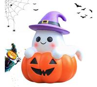Halloween Pumpkin Ghost Statue, Resin Halloween Decor, Creative Pumpkin