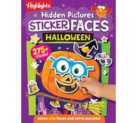 Halloween Pumpkin Hidden Pictures Sticker Faces: Halloween Crafts Activity Book With Pumpkin Faces and over 200 Silly Make-a-face Stickers, Halloween Gift for Kids Ages 36