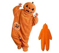 Halloween Pumpkin Onesie Pajamas,Pajamas Pumpkin Nightwear Sleepwear Women Fun Fancy Dress,Halloween Costumes Fleece Hooded Onesies Blanket,Wearable Cozy Loungewear Cosplay Costume，XL
