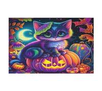 Halloween Pumpkin Puzzle Games for Adults Y Niños - for Creativity And Mindfulness - Challenging Jigsaw Puzzles 1000 Piezas for Family (75×50cm)