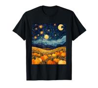 Halloween Pumpkin Van Gogh Starry Night Camiseta