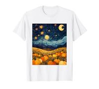 Halloween Pumpkin Van Gogh Starry Night Camiseta