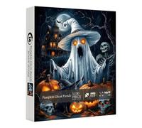 Halloween Puzzle, Jigsaw Puzzles for Adults, Gothic-Themed with Ghost Design, Paper Puzzle Collectible for Family Party, Holiday Entertainment, Men Women Kids, 28x25x5cm
