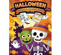 Halloween Puzzles & Coloring Book for Kids: Spooky Mazes, Word Searches, Coloring, Sudoku & More for Ages 6 and up