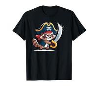 Halloween Raccoon Pirate Trick or Treat Captain Camiseta