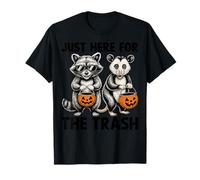 Halloween Raccoon Possum Just Here For The Trash Camiseta