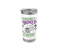 Halloween Recién Boo'd Café Amante Vintage Halloween Vaso térmico de acero inoxidable de doble pared