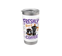 Halloween Recién Boo'd Café Amante Vintage Halloween Vaso térmico de acero inoxidable de doble pared