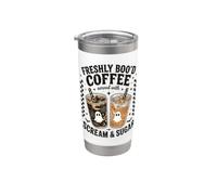 Halloween Recién Boo'd Café Amante Vintage Halloween Vaso térmico de acero inoxidable de doble pared