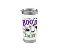 Halloween Recién Boo'd Café Amante Vintage Halloween Vaso térmico de acero inoxidable de doble pared