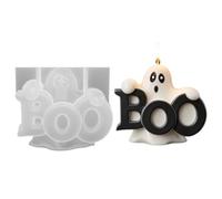 Halloween Resin Molds - 3D Ghost Silicone Candle Mold | Versatile Reusable Easy Release Craft Decoration For Studio School Hobby Birthday Party Soap Plaster Beginners