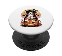 Halloween Retro Bernese Mountain Dog Berner PopSockets PopGrip Adhesivo