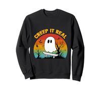 Halloween Retro Creep It Real Vintage Ghost Halloween Sudadera