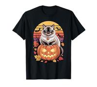 Halloween Retro Himalayan Cat Camiseta