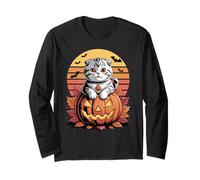 Halloween Retro Scottish Fold Cat Coupari Manga Larga