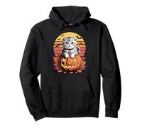 Halloween Retro Scottish Fold Cat Coupari Sudadera con Capucha