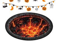 Halloween Rug - 3D Illusion Round Halloween Area Rug with Non Slip Soft