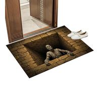 Halloween Rug, Horror Optical Illusion Mat With Non-Slip Backing, Polyester
