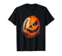 Halloween Rugby Ball Pumpkin Spooky American Football Player Camiseta