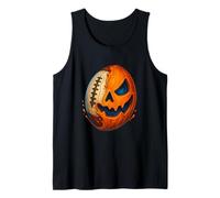 Halloween Rugby Ball Pumpkin Spooky American Football Player Camiseta sin Mangas