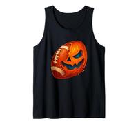 Halloween Rugby Ball Pumpkin Spooky American Football Player Camiseta sin Mangas