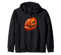 Halloween Rugby Ball Pumpkin Spooky American Football Player Sudadera con Capucha