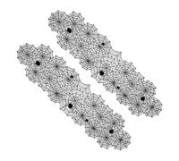 Halloween Runners for Tables 2 - Pieces Black Lace Spider Web Halloween for