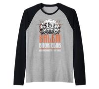 Halloween Salem Book Club Bookish Bruja Spooky Temporada Camiseta Manga Raglan