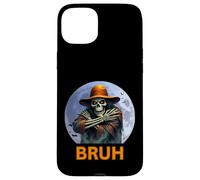 Halloween Scary Bruh Esqueleto bajo la Luna Llena Carcasa para iPhone 15 Plus